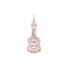 guitar charm in 14k pink gold with diamonds