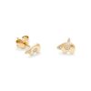 Bear Studs - 14k Yellow Gold