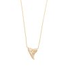 custom-engraved-shark-tooth-necklace-gold-front Custom Engraved Shark Tooth Necklace Yellow Gold Front