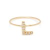 custom-letter-l-ring-gold-white-diamonds Letter Ring - 14k Yellow Gold and White Diamonds - Letter L