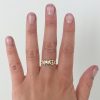 wearing the Peace Love and Flowers Ring