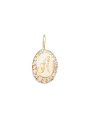 Oval Charm - 14k yellow gold