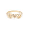 Peace Love Flowers Ring in 14k Yellow Gold