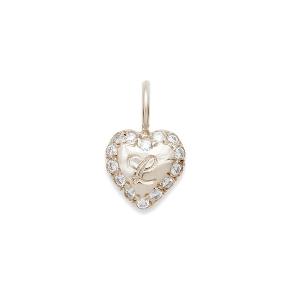 diamond-heart-charm-14k-white-gold Engraved Heart Charm in 14k white gold with diamonds
