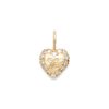 diamond-heart-charm-14k-yellow-gold Engraved Heart Charm in 14k yellow gold with diamonds