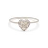 puffy-heart-ring-14-white-gold Personalized Engraved Diamond Heart Ring in 14k white gold with diamonds