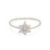 Star Ring in 14k White Gold with Diamonds