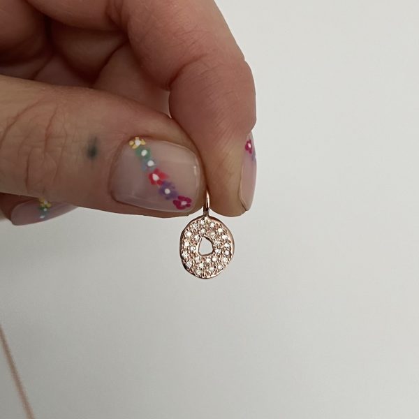 pink-gold-bagel-charm-diamonds Bagel Charm