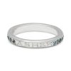 Baby Date Engraving on Platinum Band with Gemstones & Diamonds - Name Engraved on side