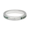 Baby Date Engraving on Platinum Band with Gemstones & Diamonds - Date Engraved on side