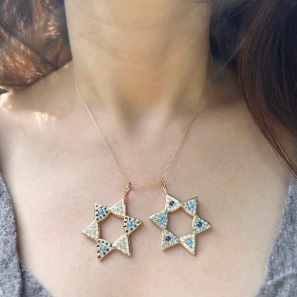 Facetune_15-06-2024-21-49-43 Blue Sapphire and Turquoise Large Star Charm