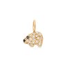 polar-bear-gold-black-and-white-diamond-charm 14k Yellow Gold Polar Bear Charm with White Diamonds and Black Diamonds for the eye and nose