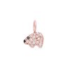 polar-bear-pink-gold-black-and-white-diamond-charm 14k Pink Gold Polar Bear Charm with White Diamonds and Black Diamonds for the eye and nose