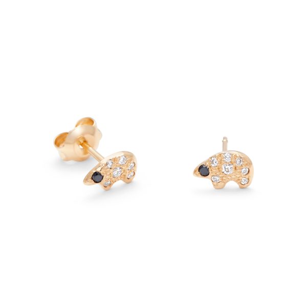 tiny-polar-bear-diamond-studs-gold-earrings 14k gold tiny polar bear diamond stud earrings