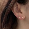 wearing-the-tiny-gold-polar-bear-diamond-stud-earrings wearing the tiny gold polar bear diamond stud earrings