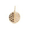 black-and-white-cookie-charm-gold-diamonds Black & White Cookie charm in 14k gold with black and white diamonds