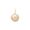 engraved-circle-charm-gold Letter engraved into the center of the gold circle charm with diamonds around it