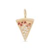 gold-diamonds-pizza-charm gold pizza charm with white diamond cheese and red sapphire sauce