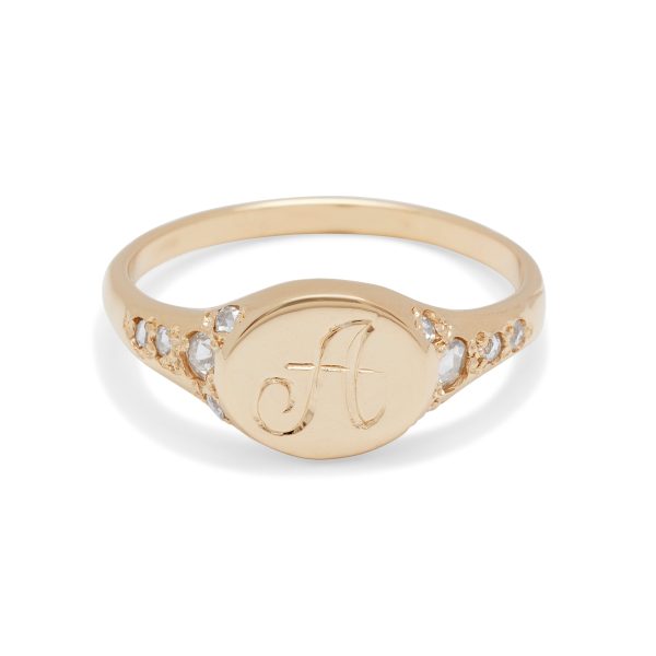 Diamond-Classic-Signet-Ring Diamond Classic Signet Ring 18k yellow gold