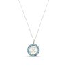 Necklace_SilverLargeCircle Turquoise Large Circle Charm
