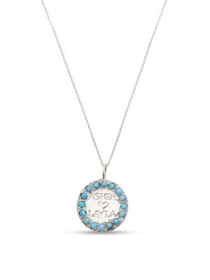 Turquoise Large Circle Charm