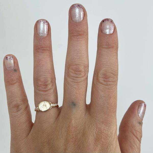 diamond-marquis-band-wearing Diamond Classic Signet Ring