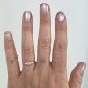 pink-sapphire-gold-diamond-pear-ring-wearing Pink Sapphire and Diamond Pear Ring