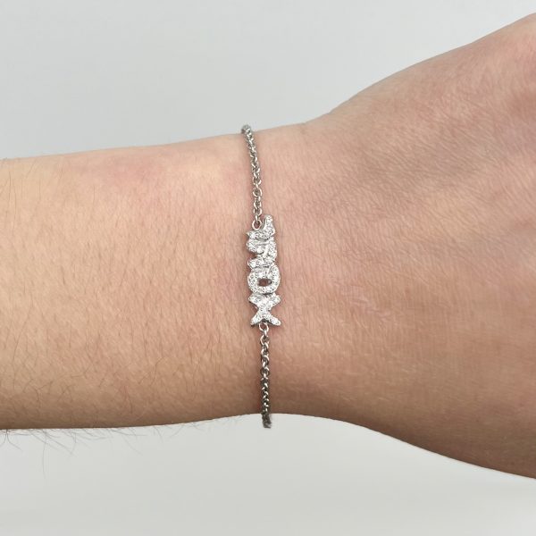 wearing-hebrew-name-bracelet-diamonds Hebrew Name Bracelet