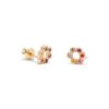 6-pedal-gemstone-gold-stud-earrings 6 Petal Flower Child Studs