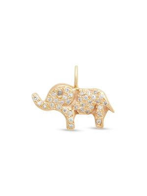 Encrusted Elephant Charm