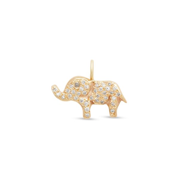Encrusted Elephant Charm