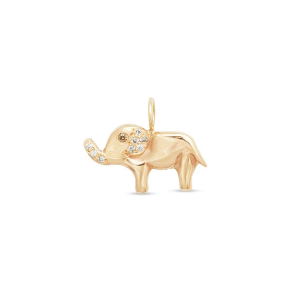 elephant-gold-charm-diamond-necklace Elephant Charm