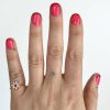 birthstone-flower-ring wearing the birthstone flower ring on a pinky