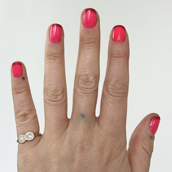 two-birthstone-signet wearing the two birthstone signet ring