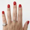 wearing the large rosecut diamond engraved signet ring handcrafted by Elisa Solomon