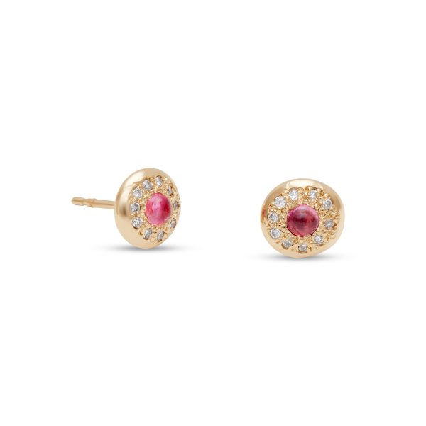 Birthstone Diamond Circle Studs