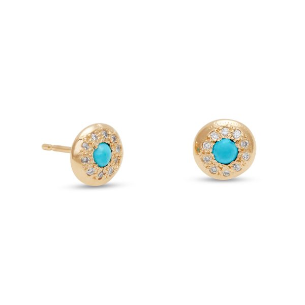 Birthstone Diamond Circle Studs