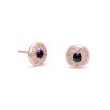 Birthstone Diamond Circle Studs