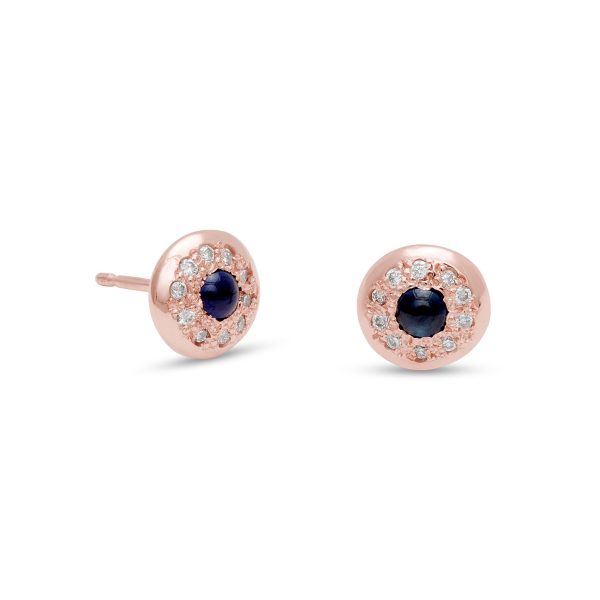 Birthstone Diamond Circle Studs