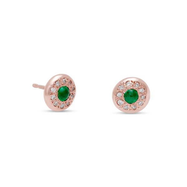 Birthstone Diamond Circle Studs