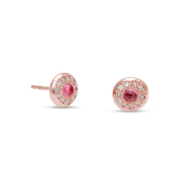 Birthstone Diamond Circle Studs