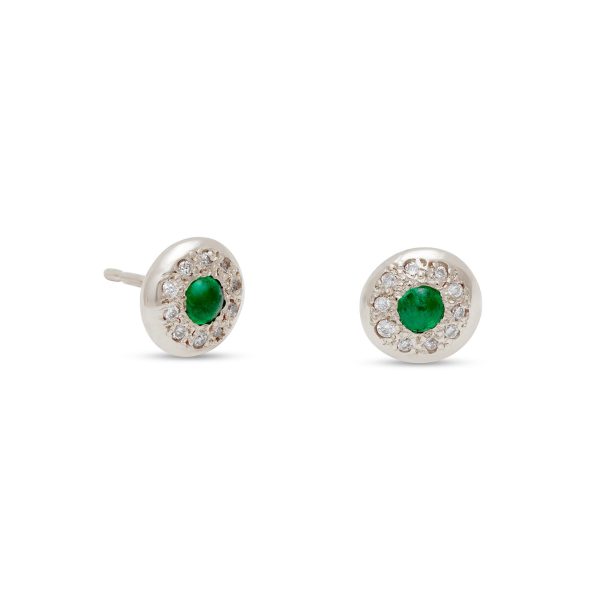 Birthstone Diamond Circle Studs