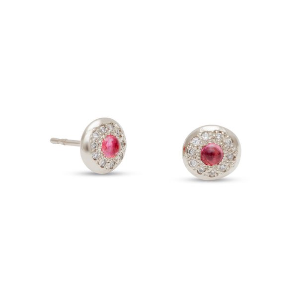 Birthstone Diamond Circle Studs