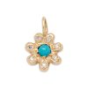 Birthstone Bohemian Flower Charm