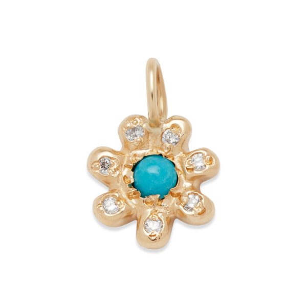 Birthstone Bohemian Flower Charm