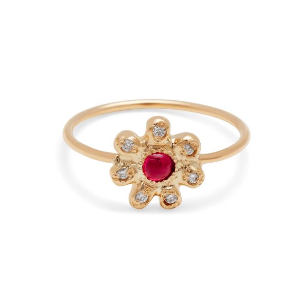 bohemian-flower-ring-gold Birthstone Bohemian Flower Ring