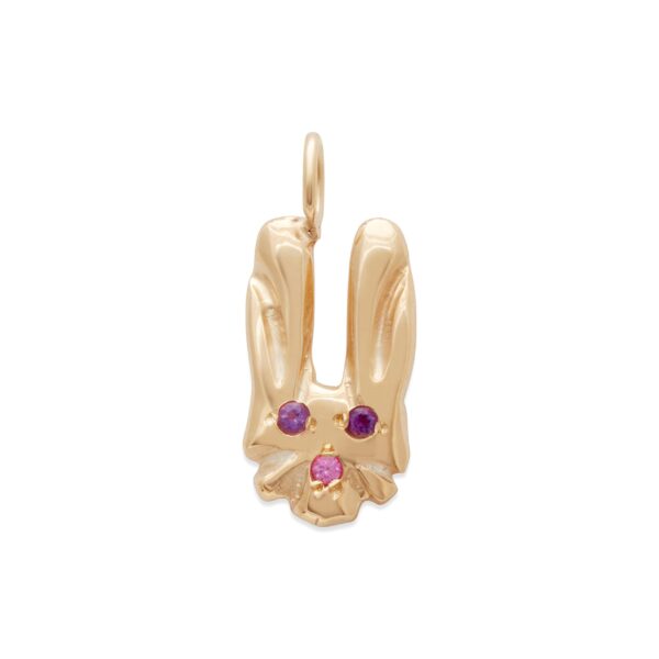 gold bunny charm
