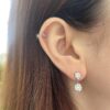 wearing-the-flower-child-drop-earrings Diamond Flower Child Drop Earrings
