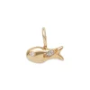 Fish Gold Charm with diamonds