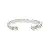 flower leaf cuff bracelet back engraving view